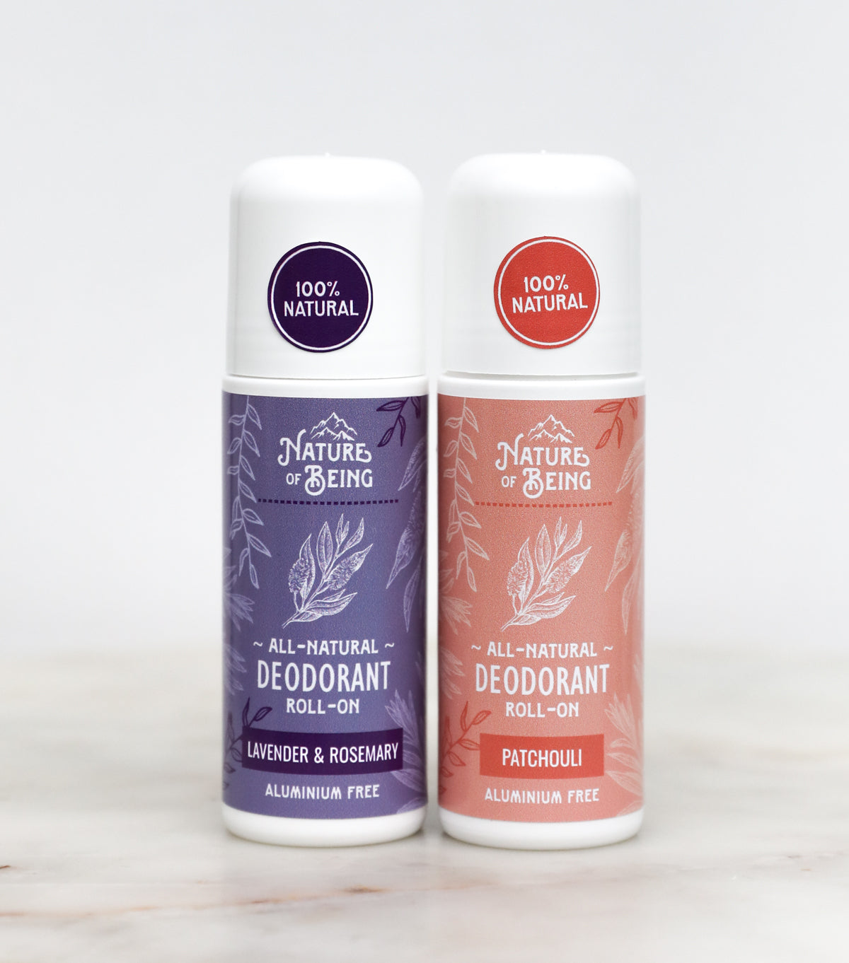 Set of 2 All-Natural Roll-On Deodorants