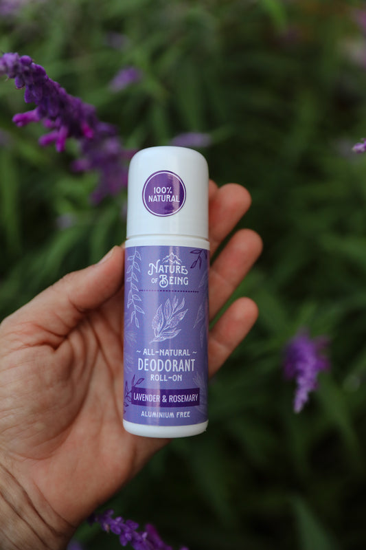 Lavender and Rosemary All Natural Deodorant Roll-On